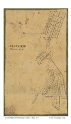 Fairview - Oxford, Ohio 1855 Old Town Map Custom Print - Guernsey Co.