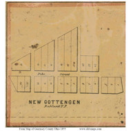 New Gottengen - Richland, Ohio 1855 Old Town Map Custom Print - Guernsey Co.