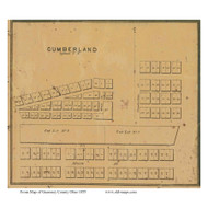 Cumberland - Spencer, Ohio 1855 Old Town Map Custom Print - Guernsey Co.