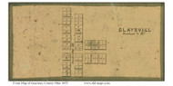 Claysville - Westland, Ohio 1855 Old Town Map Custom Print - Guernsey Co.