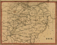 Ohio Railroads - Guernsey Co., Ohio 1855 Old Town Map Custom Print - Guernsey Co.