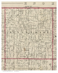 Bennington, Ohio 1854 Old Town Map Custom Print - Licking Co.