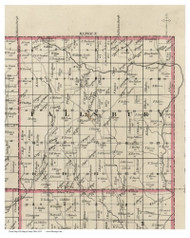 Fallsbury, Ohio 1854 Old Town Map Custom Print - Licking Co.
