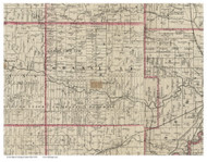 Gransville, Ohio 1854 Old Town Map Custom Print - Licking Co.