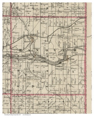 Hanover, Ohio 1854 Old Town Map Custom Print - Licking Co.