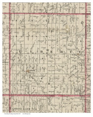 Liberty, Ohio 1854 Old Town Map Custom Print - Licking Co.