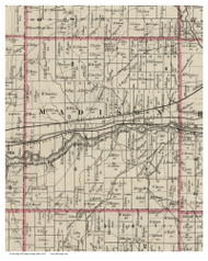 Madison, Ohio 1854 Old Town Map Custom Print - Licking Co.
