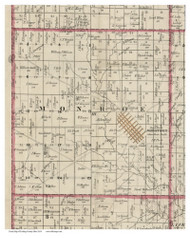 Monroe, Ohio 1854 Old Town Map Custom Print - Licking Co.