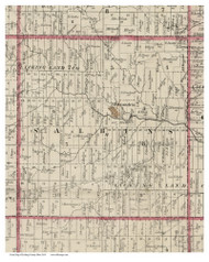 Saint Albans, Ohio 1854 Old Town Map Custom Print - Licking Co.