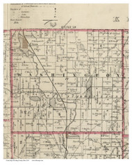 Washington, Ohio 1854 Old Town Map Custom Print - Licking Co.