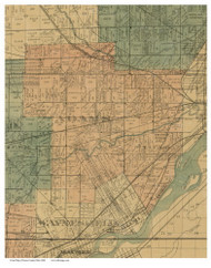 Adams, Ohio 1888 Old Town Map Custom Print - Lucas Co.
