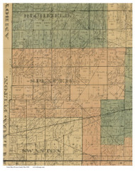 Spencer, Ohio 1888 Old Town Map Custom Print - Lucas Co.