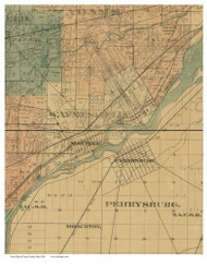 Waynesfield, Ohio 1888 Old Town Map Custom Print - Lucas Co.