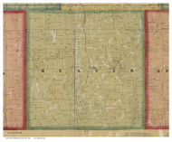 Beaver, Ohio 1860 Old Town Map Custom Print - Mahoning Co.