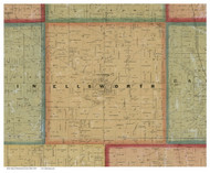 Ellsworth, Ohio 1860 Old Town Map Custom Print - Mahoning Co.