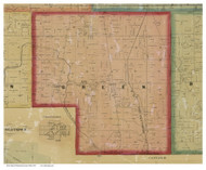 Green, Ohio 1860 Old Town Map Custom Print - Mahoning Co.