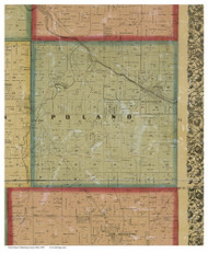 Poland, Ohio 1860 Old Town Map Custom Print - Mahoning Co.