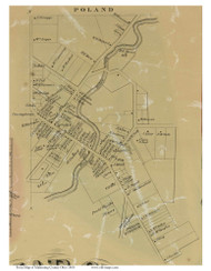 Poland - Mahoning Co., Ohio 1860 Old Town Map Custom Print - Mahoning Co.