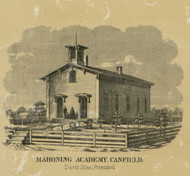 Mahoning Academy - Canfield, Ohio 1860 Old Town Map Custom Print - Mahoning Co.