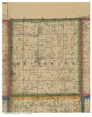 Brunswick, Ohio 1857 Old Town Map Custom Print - Medina Co.