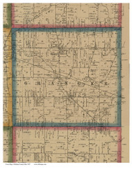 Granger, Ohio 1857 Old Town Map Custom Print - Medina Co.