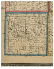 Homer, Ohio 1857 Old Town Map Custom Print - Medina Co.