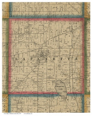 Lafayette, Ohio 1857 Old Town Map Custom Print - Medina Co.