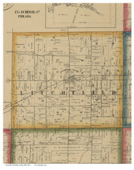 Litchfield, Ohio 1857 Old Town Map Custom Print - Medina Co.