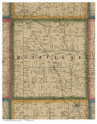 Montville, Ohio 1857 Old Town Map Custom Print - Medina Co.