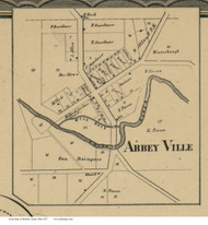 Abbeyville - York, Ohio 1857 Old Town Map Custom Print - Medina Co.