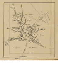 Lodi - Harrisville, Ohio 1857 Old Town Map Custom Print - Medina Co.
