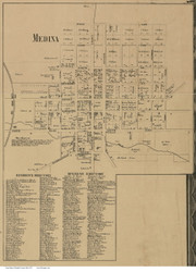 Medina Village - Medina, Ohio 1857 Old Town Map Custom Print - Medina Co.