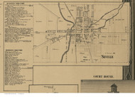 Seville - Guilford, Ohio 1857 Old Town Map Custom Print - Medina Co.