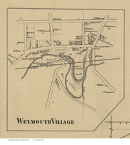Weymouth Village - Weymouth, Ohio 1857 Old Town Map Custom Print - Medina Co.
