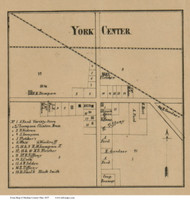 York Center - York, Ohio 1857 Old Town Map Custom Print - Medina Co.