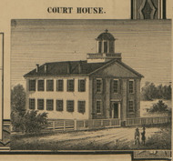 Court House - Medina Co., Ohio 1857 Old Town Map Custom Print - Medina Co.
