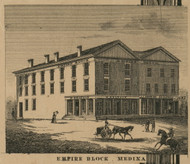 Empire Block - Medina , Ohio 1857 Old Town Map Custom Print - Medina Co.