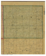 Brown, Ohio 1858 Old Town Map Custom Print - Miami Co.