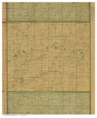 Lost Creek, Ohio 1858 Old Town Map Custom Print - Miami Co.