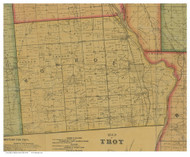 Monroe, Ohio 1858 Old Town Map Custom Print - Miami Co.