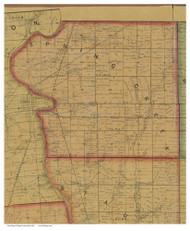 Spring Creek, Ohio 1858 Old Town Map Custom Print - Miami Co.