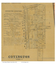 Covington - Newberry, Ohio 1858 Old Town Map Custom Print - Miami Co.