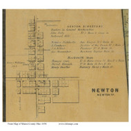 Newton - Newton, Ohio 1858 Old Town Map Custom Print - Miami Co.