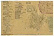 Troy - Miami Co., Ohio 1858 Old Town Map Custom Print - Miami Co.