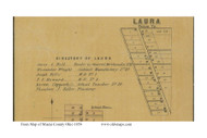 Laura - Union, Ohio 1858 Old Town Map Custom Print - Miami Co.