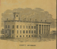County Infirmary - Miami Co., Ohio 1858 Old Town Map Custom Print - Miami Co.