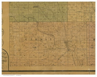 German, Ohio 1857 Old Town Map Custom Print - Montgomery Co.