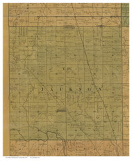 Jackson, Ohio 1857 Old Town Map Custom Print - Montgomery Co.