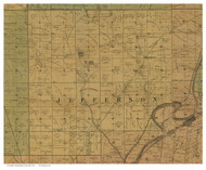 Jefferson, Ohio 1857 Old Town Map Custom Print - Montgomery Co.