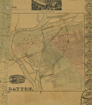 City of Dayton - Montgomery Co., Ohio 1857 Old Town Map Custom Print - Montgomery Co.